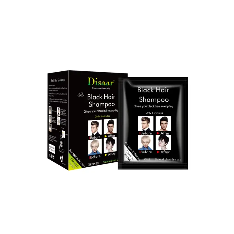 Disaar Black Hair Shampoo 25ml x 10PCS
