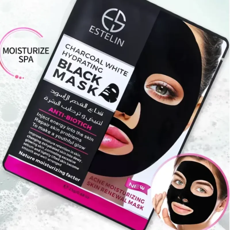 ESTELIN Oil Control Bamboo Charcoal Black Sheet Mask