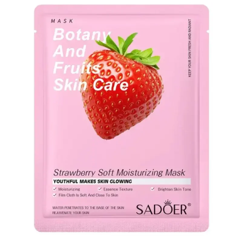 Sadoer Botany And Fruits Strawberry Moisturizing Face Sheet Mask