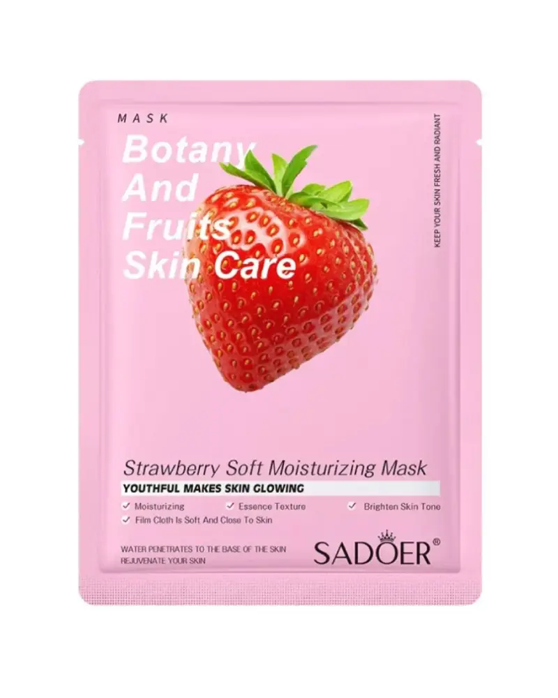 Sadoer Botany And Fruits Strawberry Moisturizing Face Sheet Mask