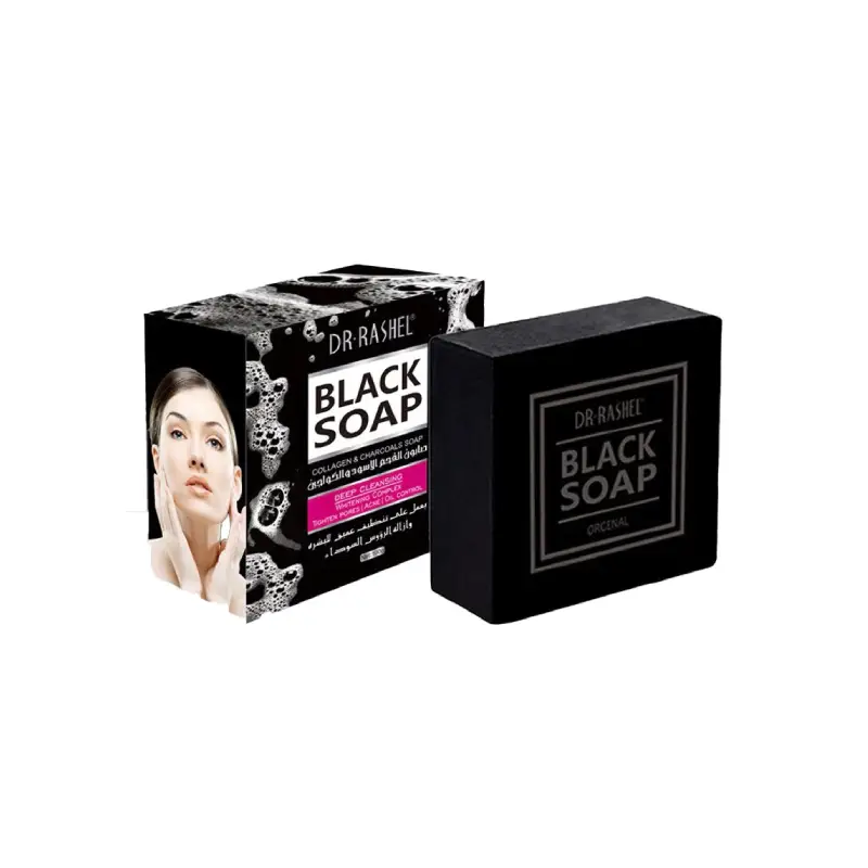 Dr Rashel Black Soap Collagen & Charcoals Deep Cleansing