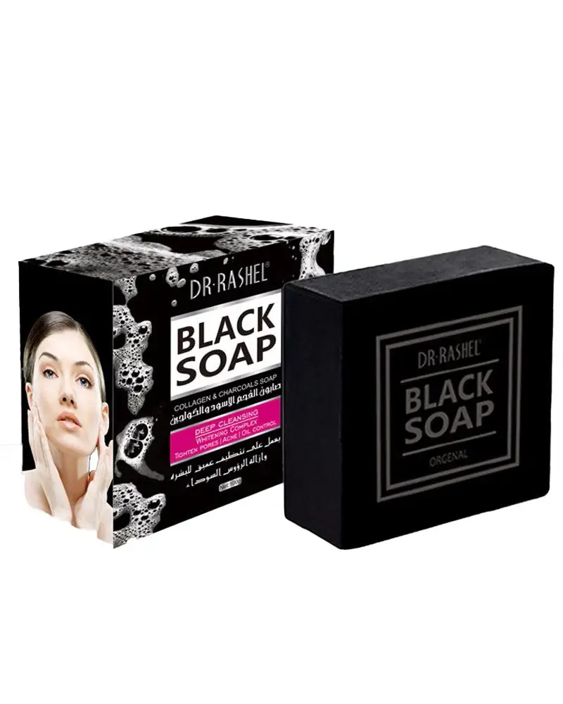 Dr Rashel Black Soap Collagen & Charcoals Deep Cleansing