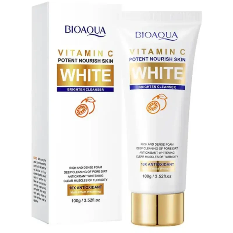 Bioaqua Vitamin C White Cleanser Brighten Oil Control Deep Cleansing - 100g