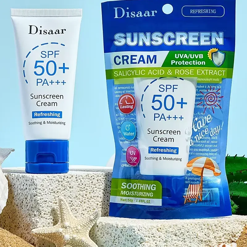 Disaar Sunscreen Cream Uva/Uvb Protection Salicylic Acid & Rose Extract - Spf 50